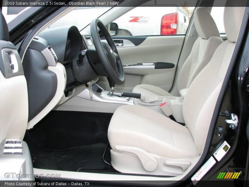 Obsidian Black Pearl / Ivory 2009 Subaru Impreza 2.5i Sedan