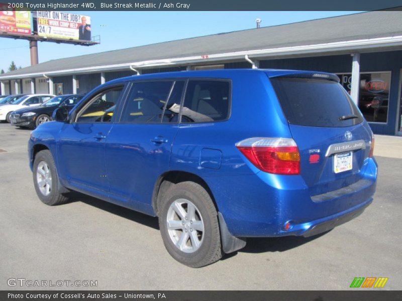 Blue Streak Metallic / Ash Gray 2008 Toyota Highlander 4WD