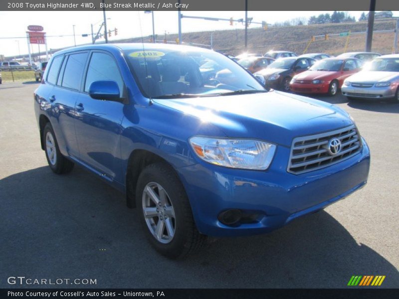 Blue Streak Metallic / Ash Gray 2008 Toyota Highlander 4WD