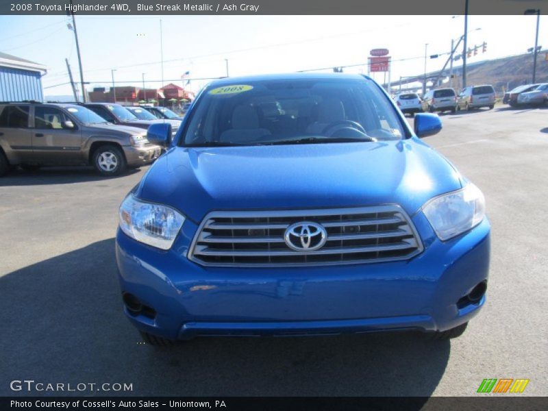 Blue Streak Metallic / Ash Gray 2008 Toyota Highlander 4WD