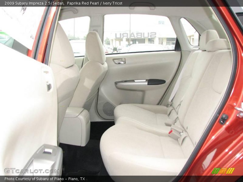 Paprika Red Pearl / Ivory Tricot 2009 Subaru Impreza 2.5i Sedan