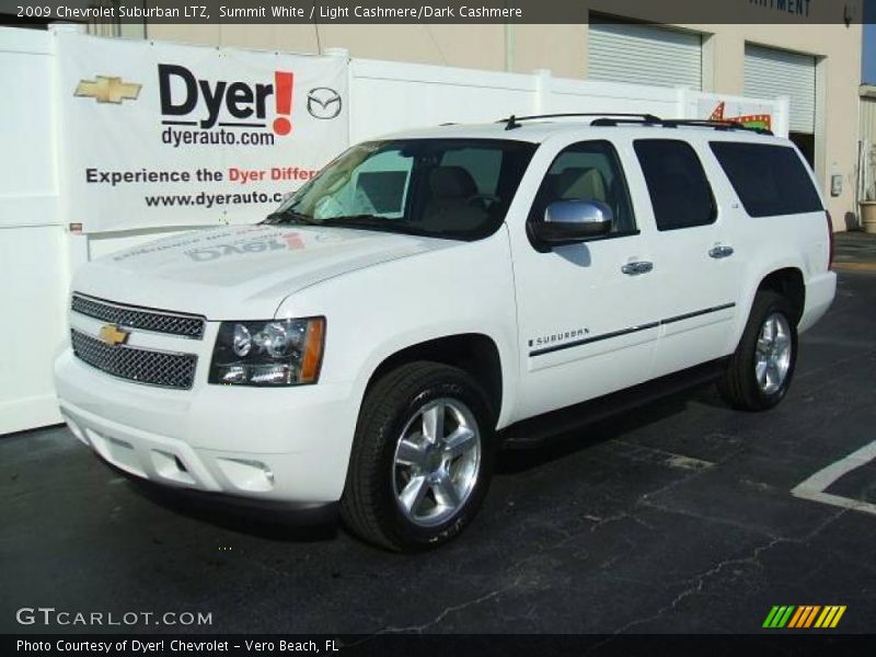 Summit White / Light Cashmere/Dark Cashmere 2009 Chevrolet Suburban LTZ