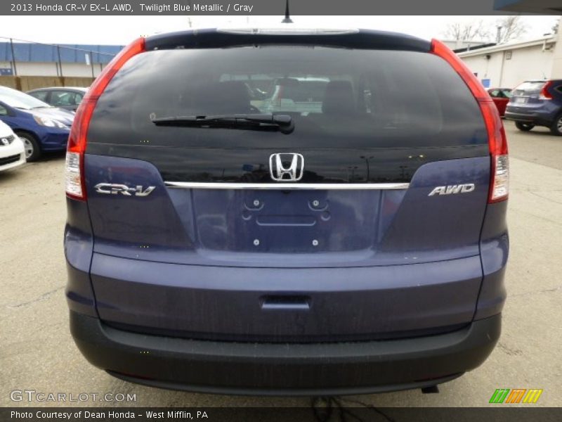 Twilight Blue Metallic / Gray 2013 Honda CR-V EX-L AWD