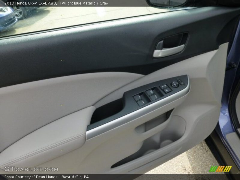 Twilight Blue Metallic / Gray 2013 Honda CR-V EX-L AWD
