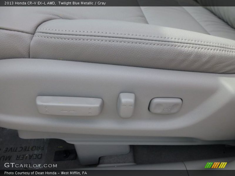 Twilight Blue Metallic / Gray 2013 Honda CR-V EX-L AWD