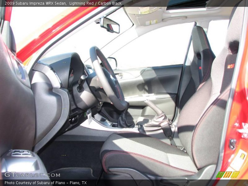 Lightning Red / Carbon Black 2009 Subaru Impreza WRX Sedan