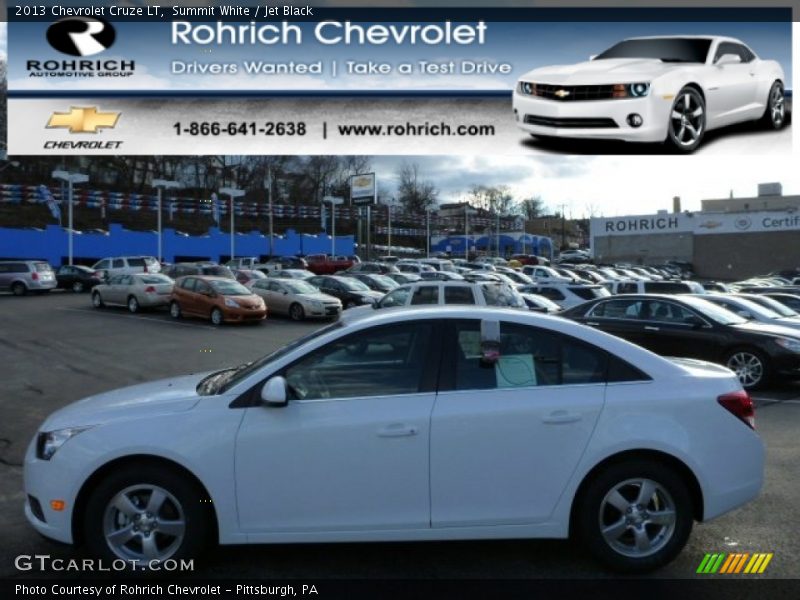 Summit White / Jet Black 2013 Chevrolet Cruze LT