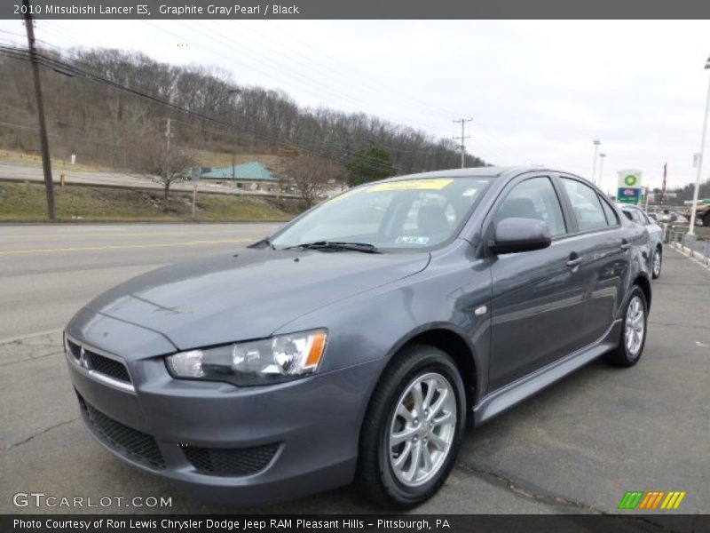 Graphite Gray Pearl / Black 2010 Mitsubishi Lancer ES