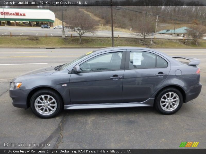Graphite Gray Pearl / Black 2010 Mitsubishi Lancer ES