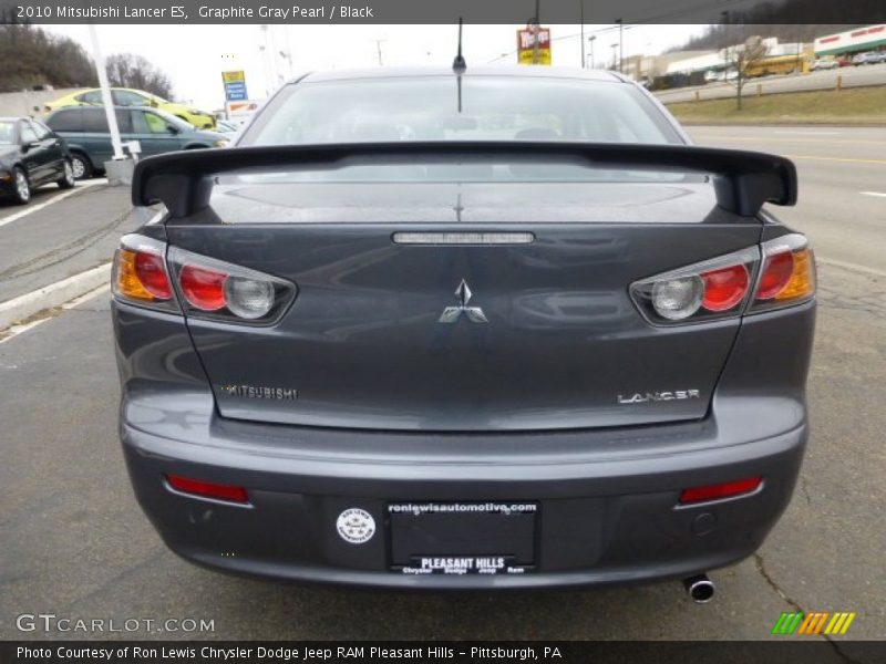 Graphite Gray Pearl / Black 2010 Mitsubishi Lancer ES