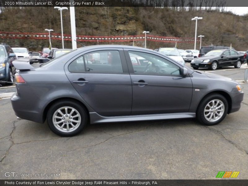 Graphite Gray Pearl / Black 2010 Mitsubishi Lancer ES
