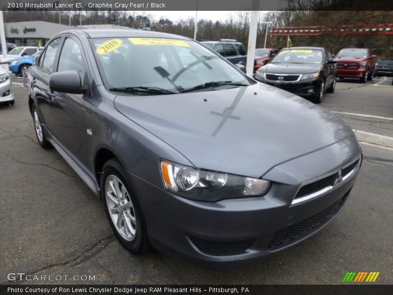 Graphite Gray Pearl / Black 2010 Mitsubishi Lancer ES