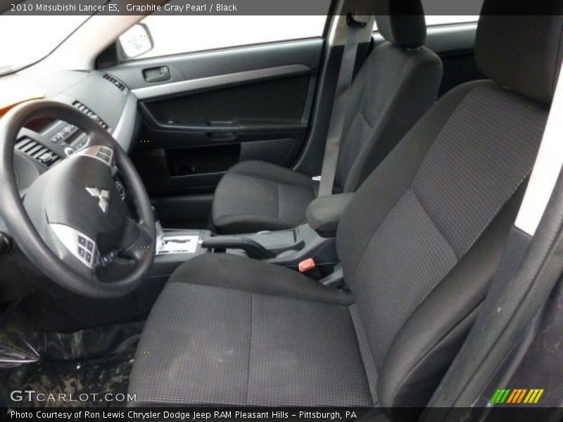 Graphite Gray Pearl / Black 2010 Mitsubishi Lancer ES