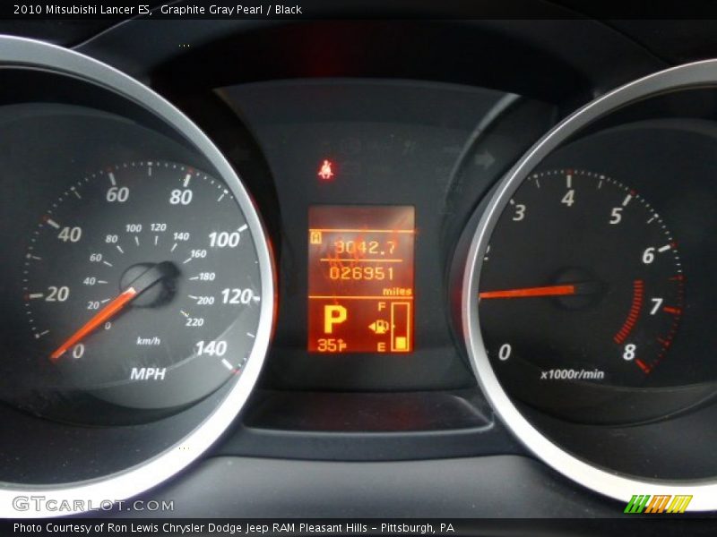 Graphite Gray Pearl / Black 2010 Mitsubishi Lancer ES