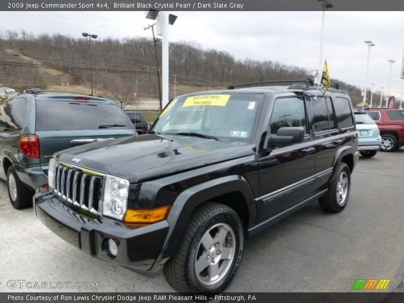 Brilliant Black Crystal Pearl / Dark Slate Gray 2009 Jeep Commander Sport 4x4