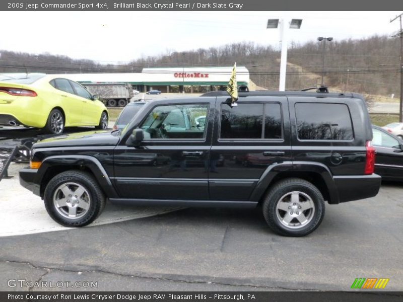 Brilliant Black Crystal Pearl / Dark Slate Gray 2009 Jeep Commander Sport 4x4