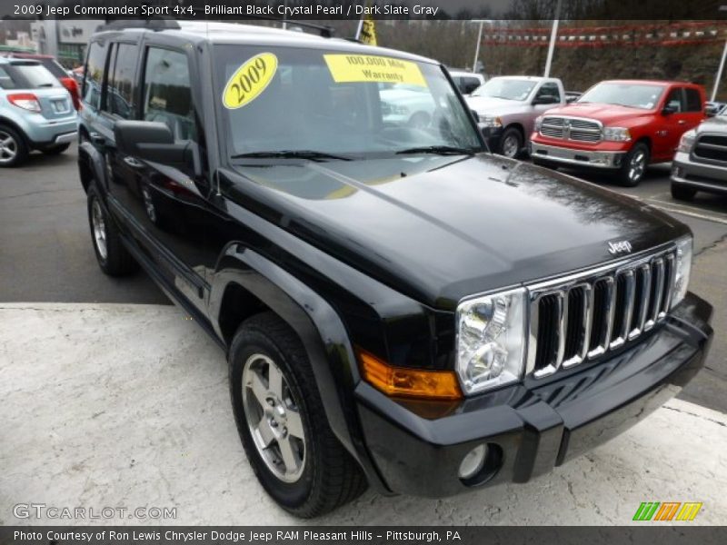 Brilliant Black Crystal Pearl / Dark Slate Gray 2009 Jeep Commander Sport 4x4