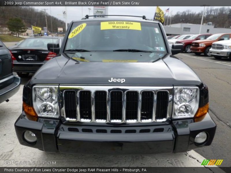 Brilliant Black Crystal Pearl / Dark Slate Gray 2009 Jeep Commander Sport 4x4