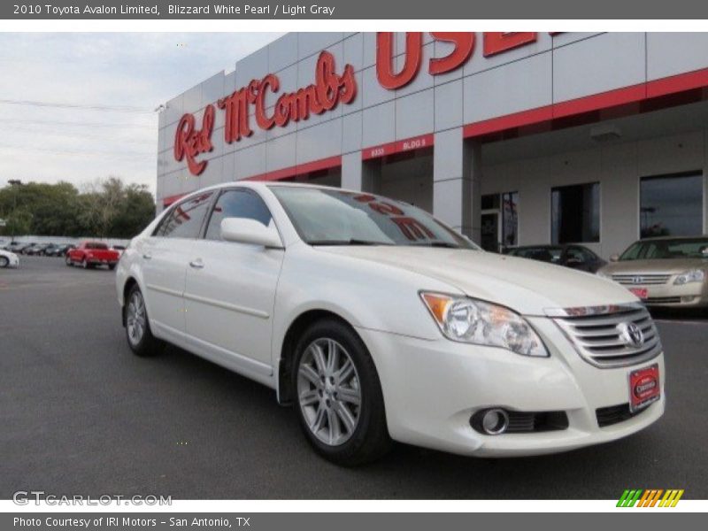Blizzard White Pearl / Light Gray 2010 Toyota Avalon Limited