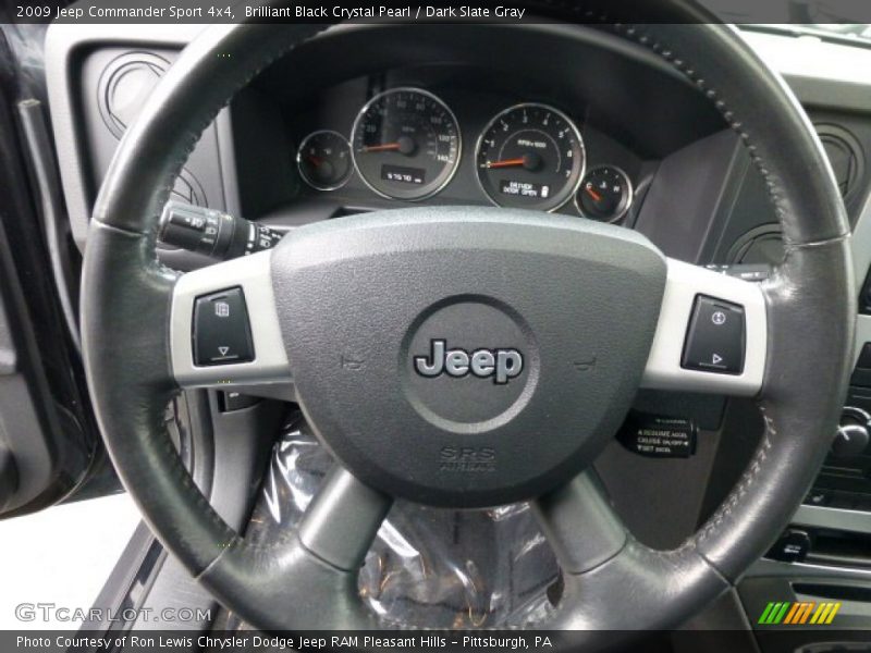 Brilliant Black Crystal Pearl / Dark Slate Gray 2009 Jeep Commander Sport 4x4