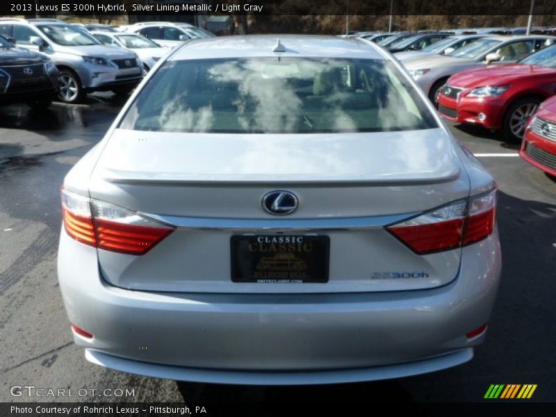 Silver Lining Metallic / Light Gray 2013 Lexus ES 300h Hybrid