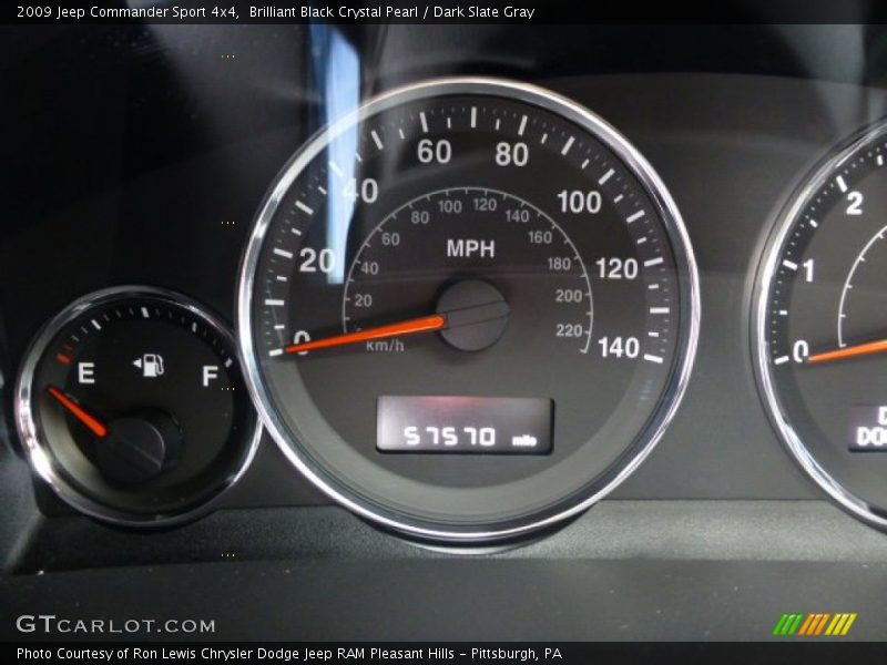 Brilliant Black Crystal Pearl / Dark Slate Gray 2009 Jeep Commander Sport 4x4
