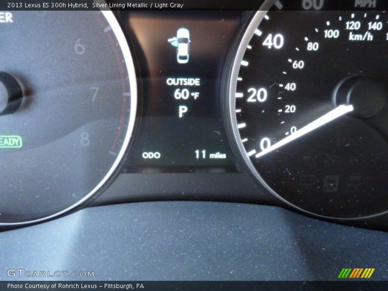 Silver Lining Metallic / Light Gray 2013 Lexus ES 300h Hybrid