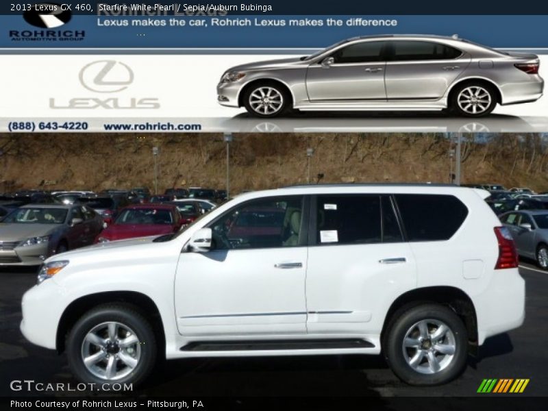 Starfire White Pearl / Sepia/Auburn Bubinga 2013 Lexus GX 460