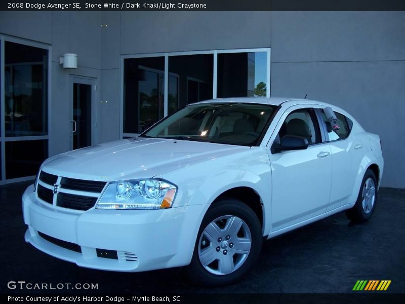 Stone White / Dark Khaki/Light Graystone 2008 Dodge Avenger SE