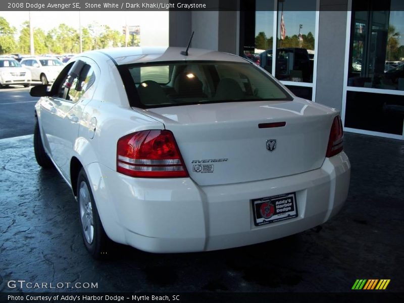 Stone White / Dark Khaki/Light Graystone 2008 Dodge Avenger SE