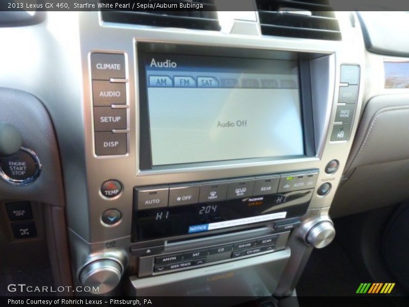 Starfire White Pearl / Sepia/Auburn Bubinga 2013 Lexus GX 460