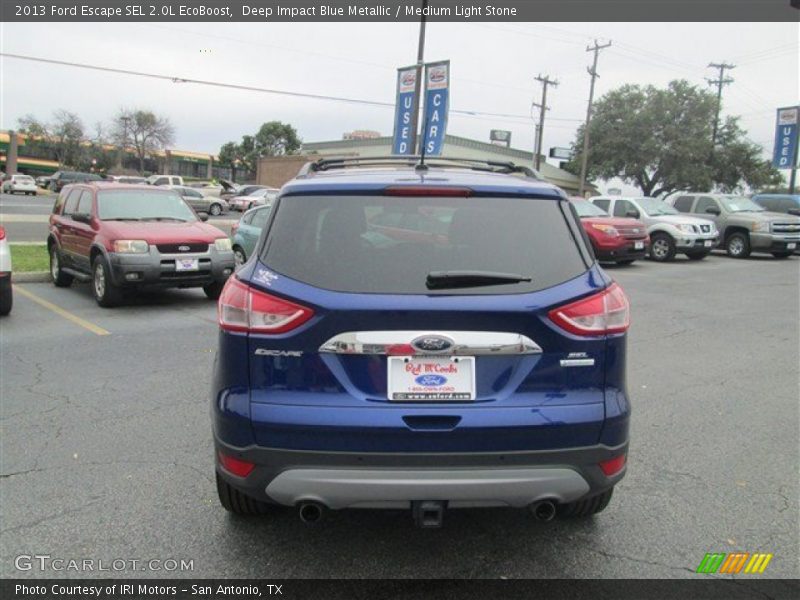 Deep Impact Blue Metallic / Medium Light Stone 2013 Ford Escape SEL 2.0L EcoBoost