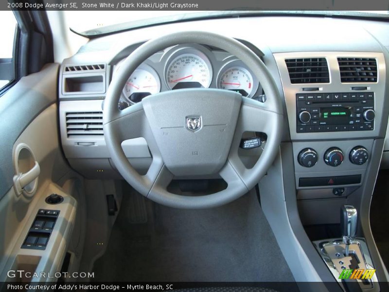 Stone White / Dark Khaki/Light Graystone 2008 Dodge Avenger SE
