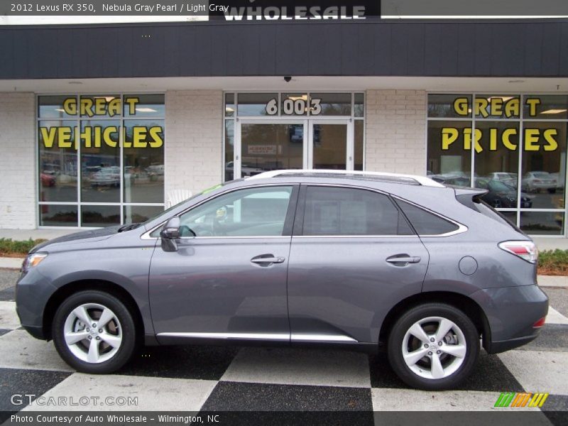 Nebula Gray Pearl / Light Gray 2012 Lexus RX 350
