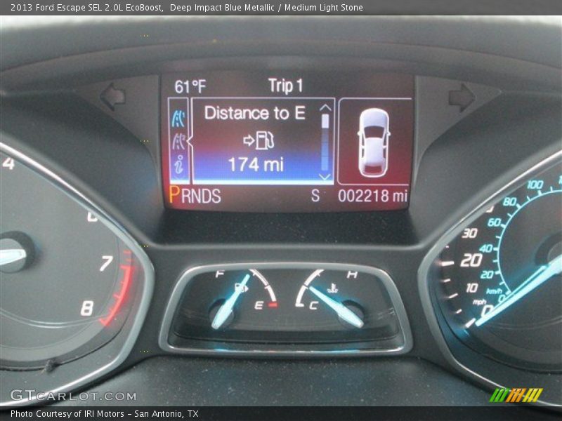 Deep Impact Blue Metallic / Medium Light Stone 2013 Ford Escape SEL 2.0L EcoBoost