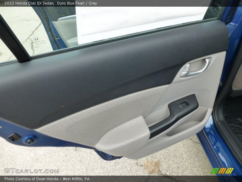 Dyno Blue Pearl / Gray 2013 Honda Civic EX Sedan