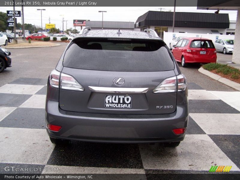 Nebula Gray Pearl / Light Gray 2012 Lexus RX 350