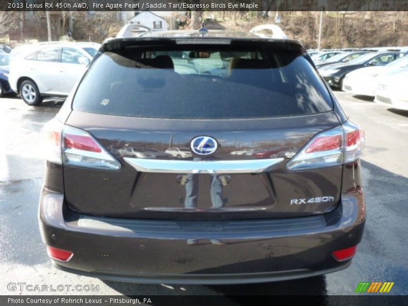 Fire Agate Pearl / Saddle Tan/Espresso Birds Eye Maple 2013 Lexus RX 450h AWD