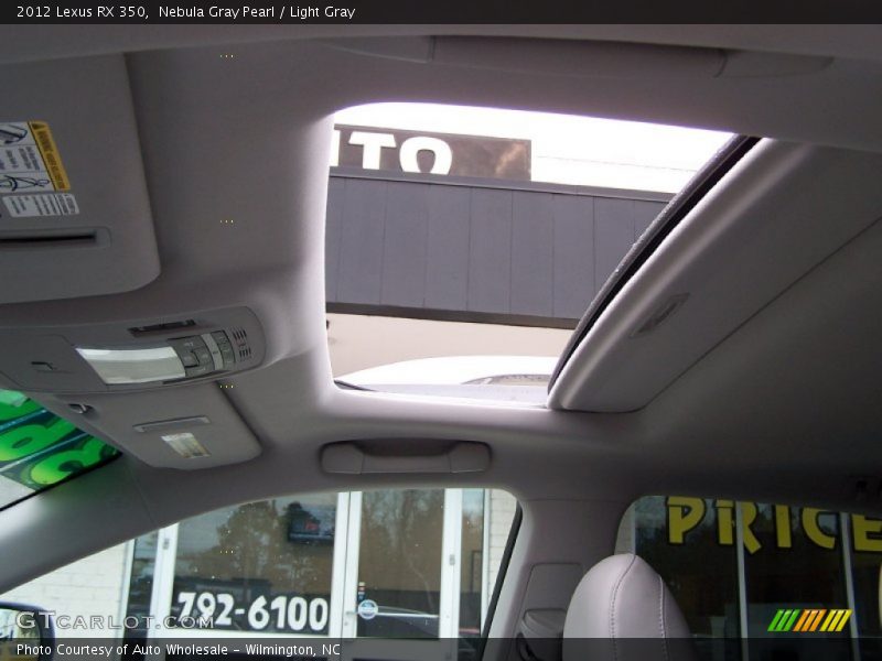 Nebula Gray Pearl / Light Gray 2012 Lexus RX 350