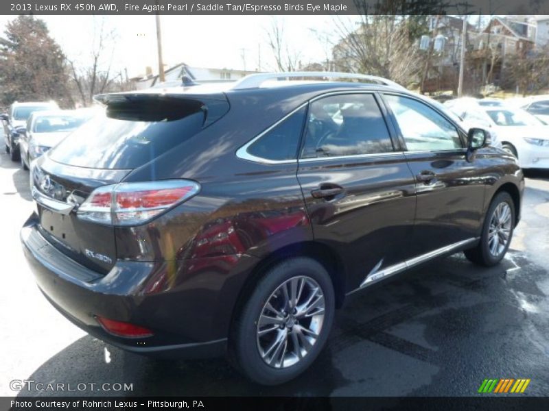Fire Agate Pearl / Saddle Tan/Espresso Birds Eye Maple 2013 Lexus RX 450h AWD