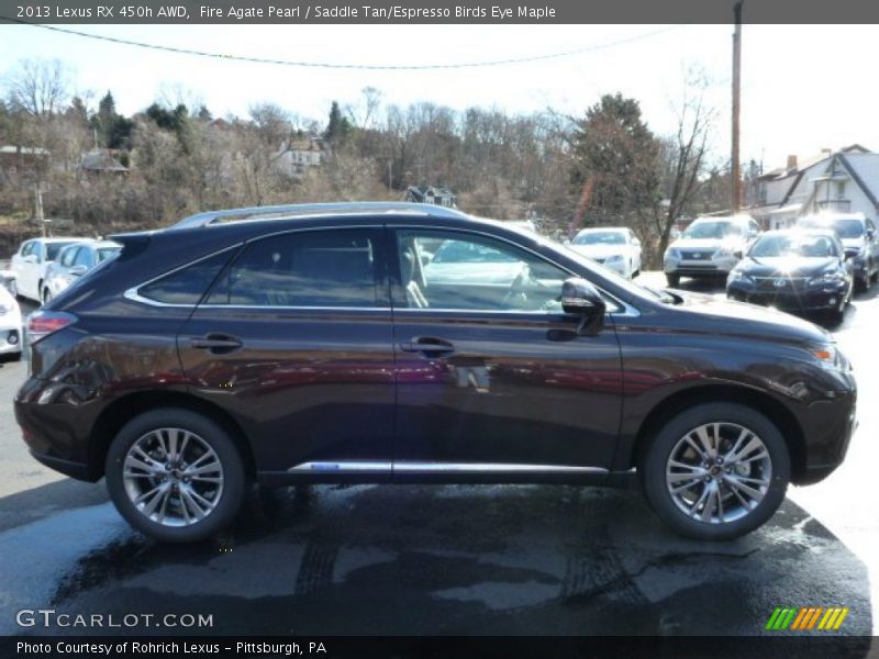 Fire Agate Pearl / Saddle Tan/Espresso Birds Eye Maple 2013 Lexus RX 450h AWD