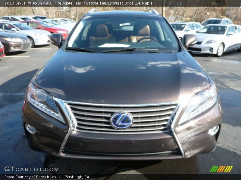 Fire Agate Pearl / Saddle Tan/Espresso Birds Eye Maple 2013 Lexus RX 450h AWD