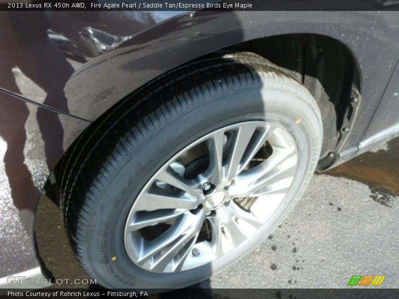 Fire Agate Pearl / Saddle Tan/Espresso Birds Eye Maple 2013 Lexus RX 450h AWD