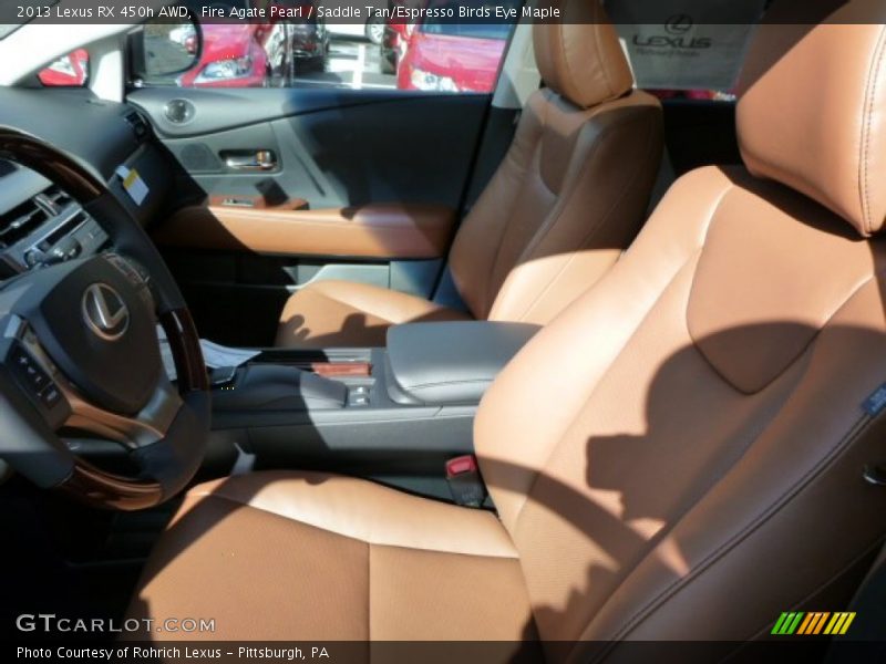 Fire Agate Pearl / Saddle Tan/Espresso Birds Eye Maple 2013 Lexus RX 450h AWD