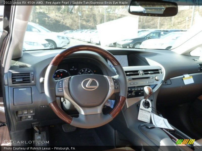Fire Agate Pearl / Saddle Tan/Espresso Birds Eye Maple 2013 Lexus RX 450h AWD