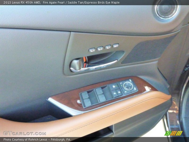 Fire Agate Pearl / Saddle Tan/Espresso Birds Eye Maple 2013 Lexus RX 450h AWD
