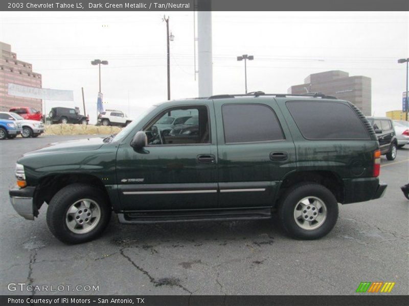 Dark Green Metallic / Tan/Neutral 2003 Chevrolet Tahoe LS