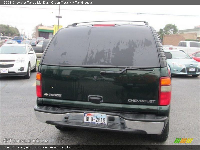 Dark Green Metallic / Tan/Neutral 2003 Chevrolet Tahoe LS