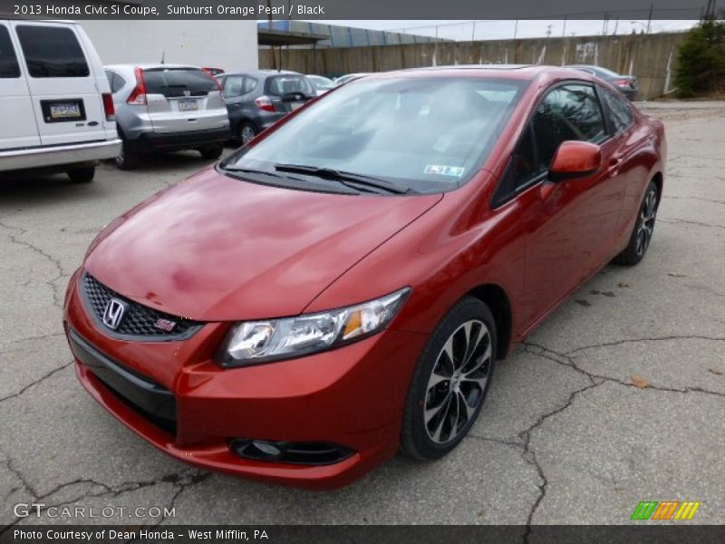 Sunburst Orange Pearl / Black 2013 Honda Civic Si Coupe