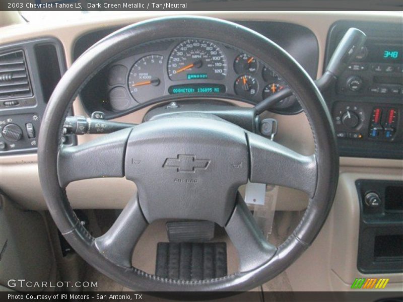 Dark Green Metallic / Tan/Neutral 2003 Chevrolet Tahoe LS